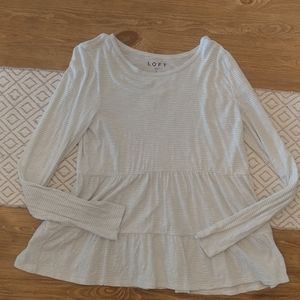 Loft tiered long sleeve shirt